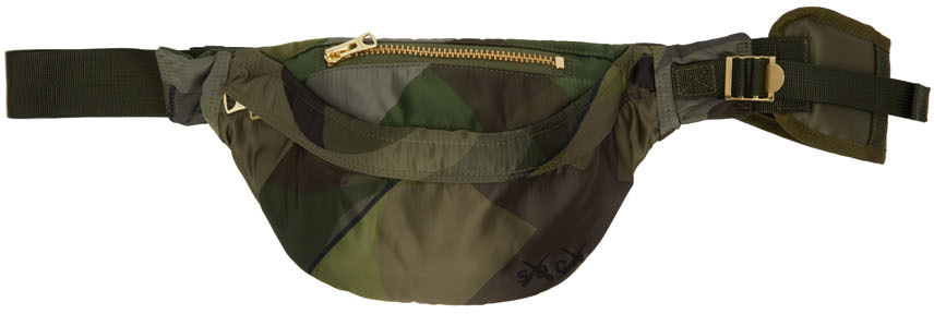 kaws×sacai porter bumbag camo-