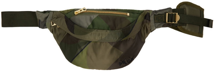 Photo: Sacai Green KAWS Edition Camo Bum Bag