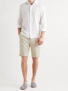 THOM SWEENEY - Slim-Fit Linen Drawstring Shorts - Gray