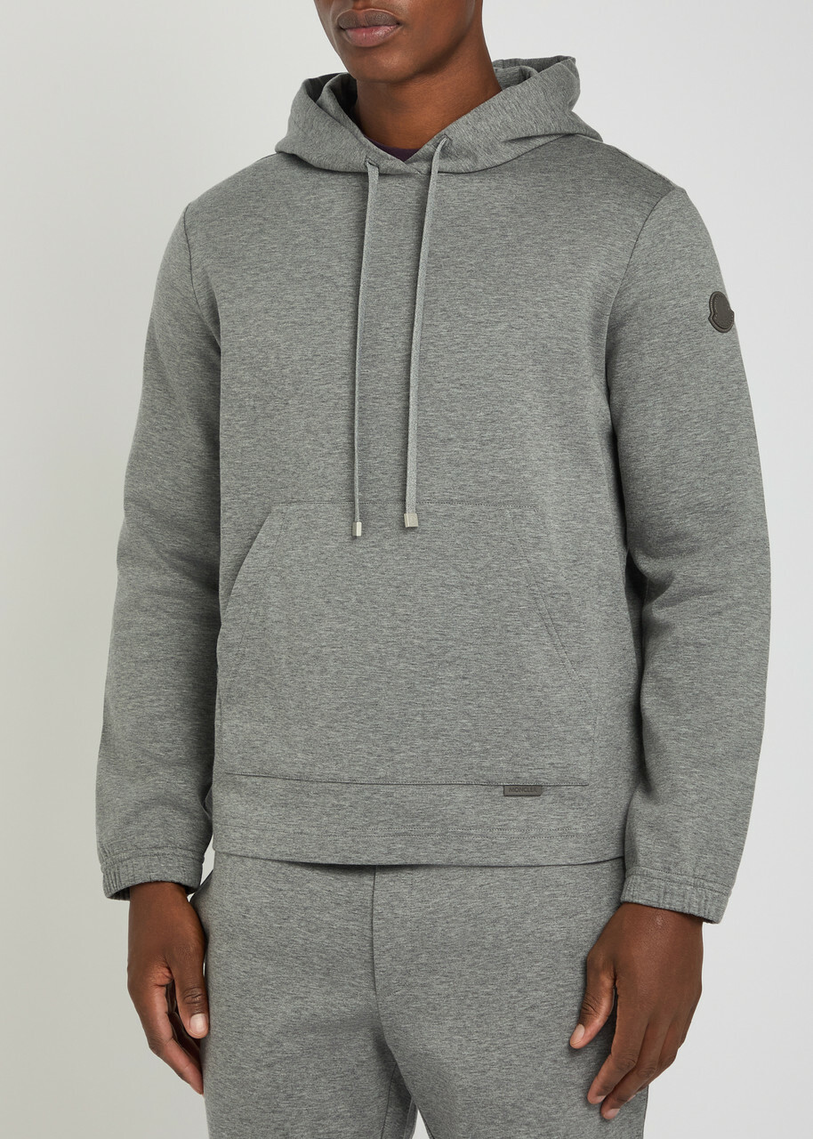 Moncler Logo Cotton-blend Sweatshirt Grey