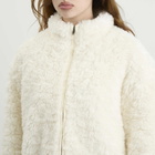 SKIMS Women's Faux Fur Zip Up Jacket in Egret