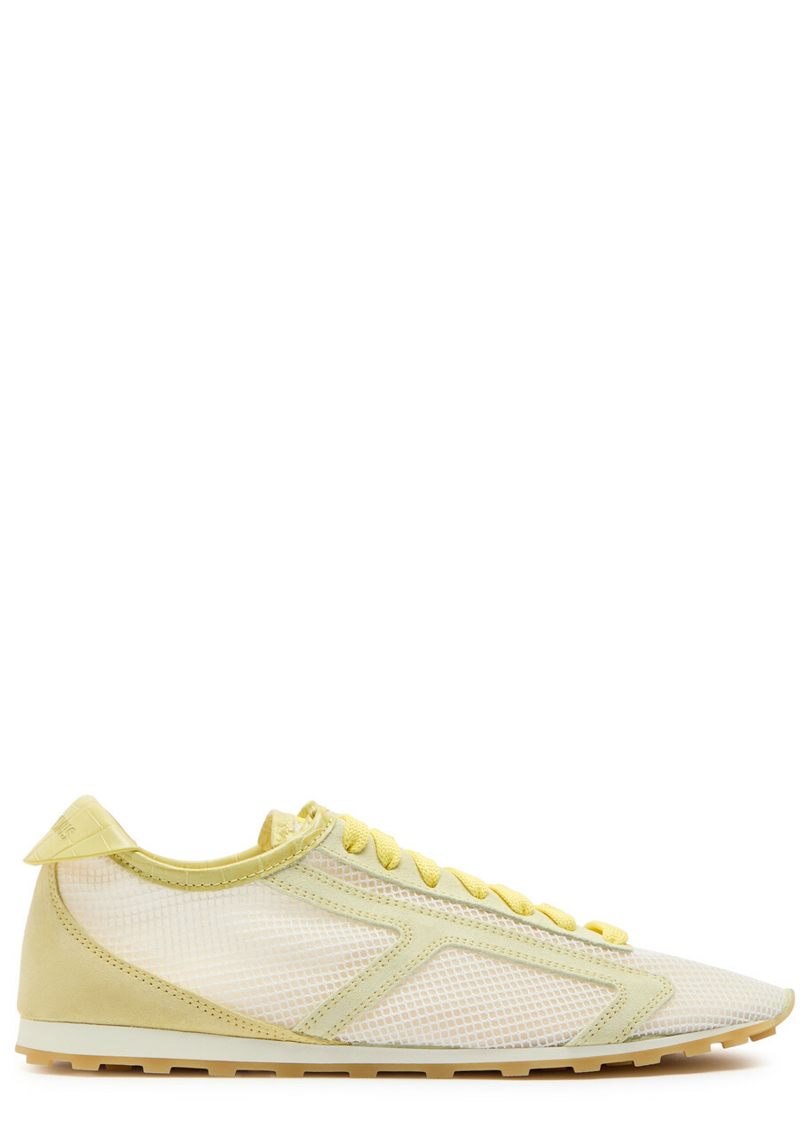 Jacquemus Les Tennis Panelled Mesh Sneakers Yellow