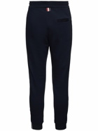 THOM BROWNE - Cotton Jersey Sweatpants W/ Logo Patch