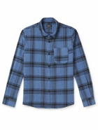 A.P.C. - Trek Checked Cotton-Blend Flannel Shirt - Blue