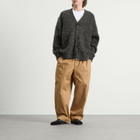 Comme des Garçons Homme Men's Wool Mohair Cardigan in Top Charcoal