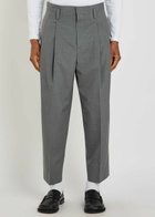 Jil Sander Pleated Wool Trousers Grey