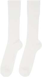 CDLP Six-Pack White Mid Length Rib Socks
