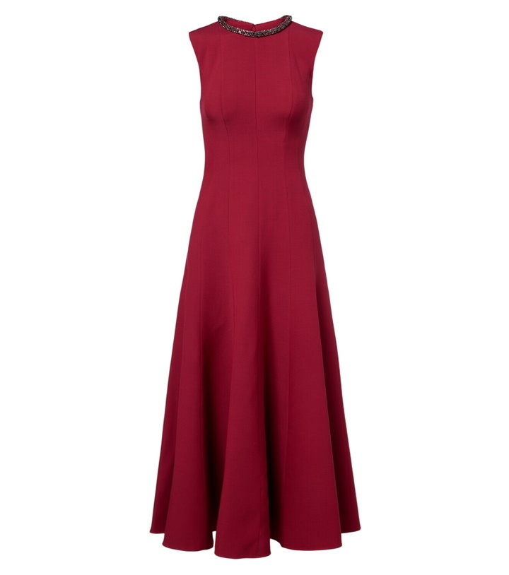 Photo: Roland Mouret Embellished wool and silk midi dress