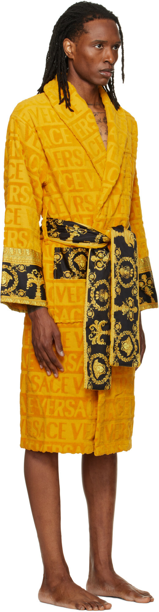 Versace Yellow 'I Heart Baroque' Bathrobe