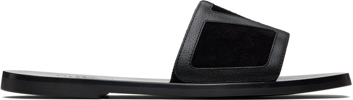 Photo: Valentino Garavani Black Viva Superstar Slide Sandals