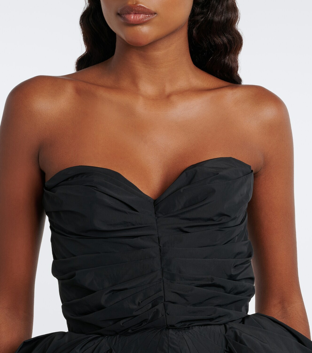 Magda Butrym Draped wool bustier dress