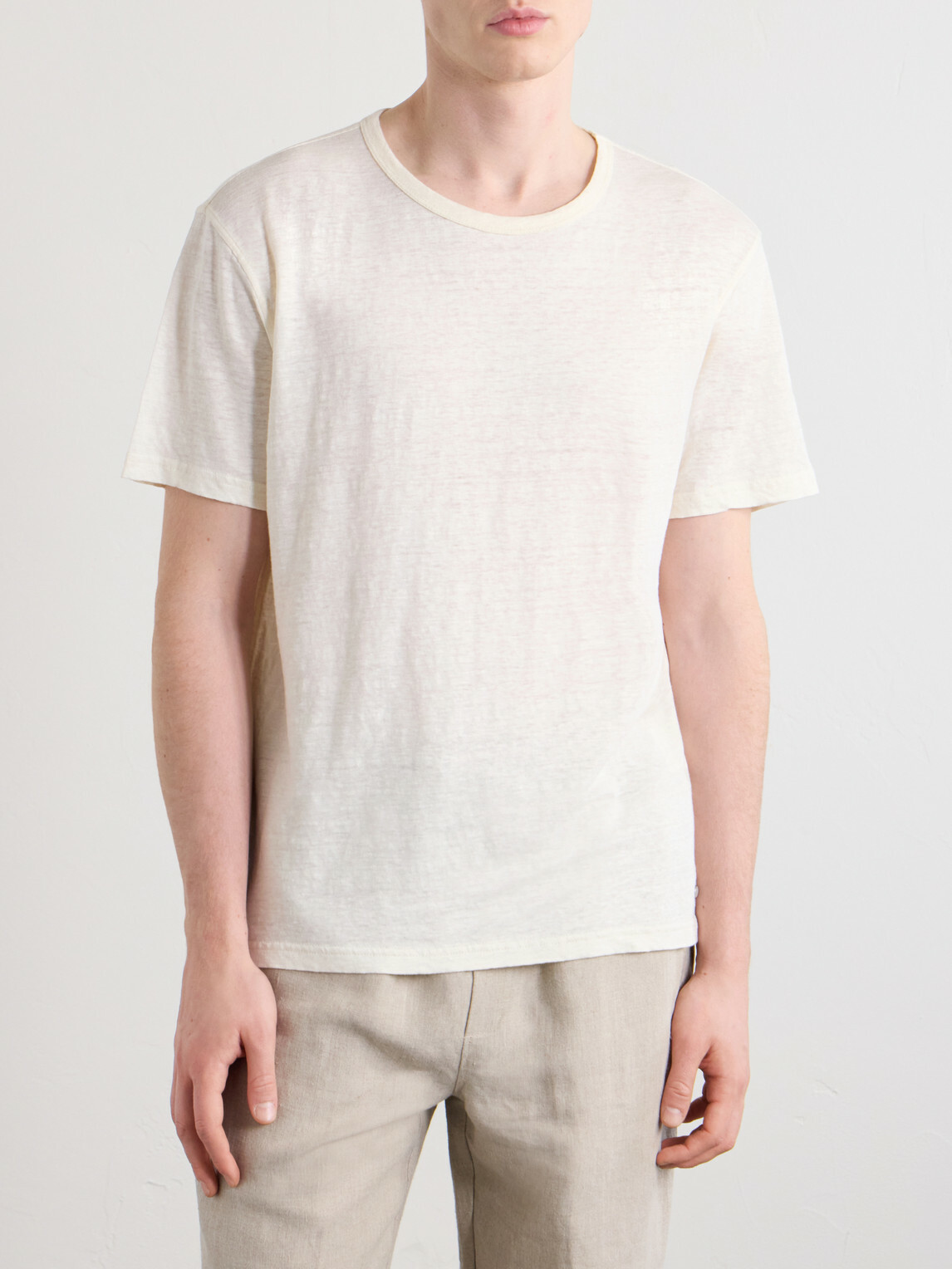 God's True Cashmere - Signature Linen T-Shirt - White