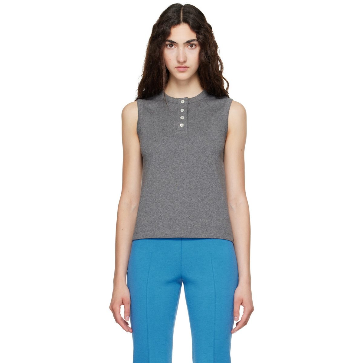 FLORE FLORE SSENSE Exclusive Gray Jess Tank Top