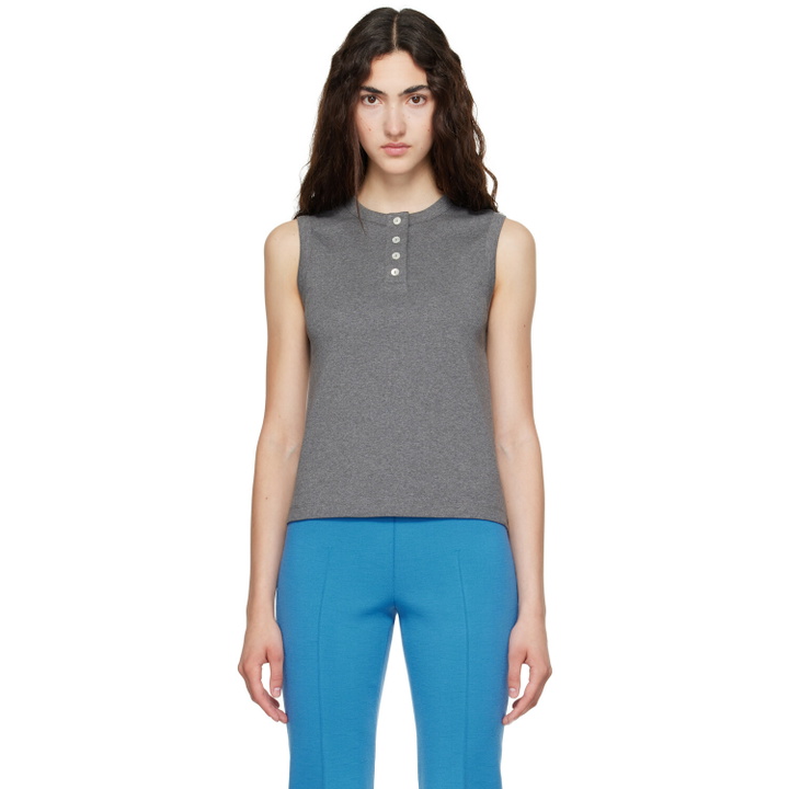 Photo: FLORE FLORE SSENSE Exclusive Gray Jess Tank Top