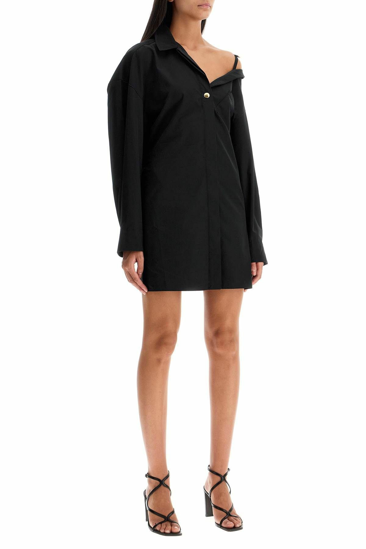 JACQUEMUS 'la mini robe chemise' shirt dress Black Jacquemus