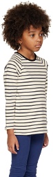 Kodomo BEAMS Kids Off-White Striped Long Sleeve T-Shirt