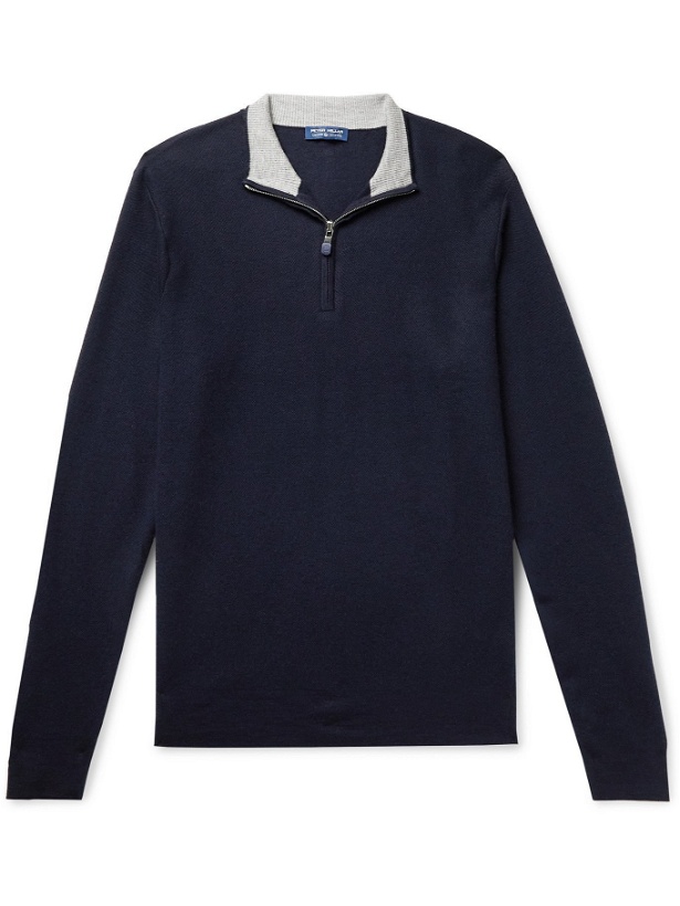Photo: PETER MILLAR - Victory Slim-Fit Cashmere-Blend Half-Zip Sweater - Blue