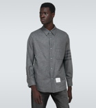 Thom Browne - 4-Bar wool-blend flannel shirt jacket