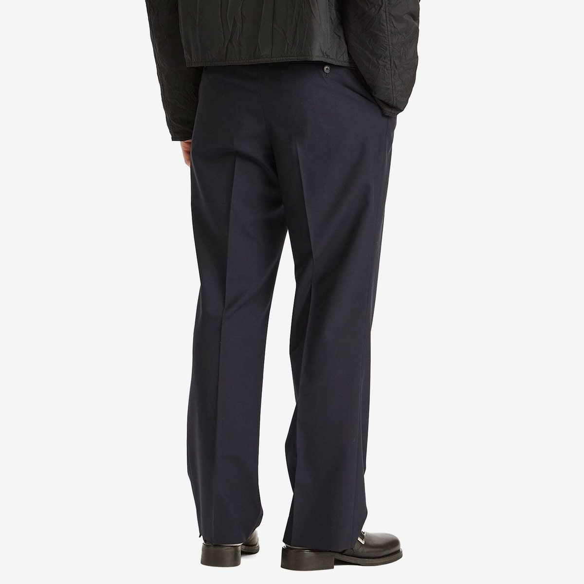 Auralee Men's Super Fine Tropical Wool Slacks in Top Dark