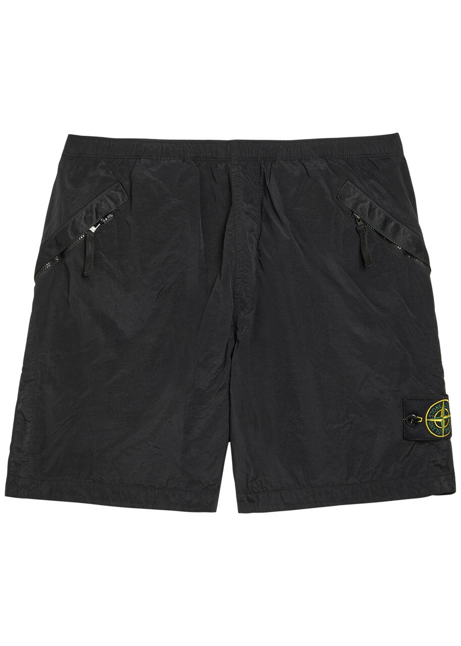 Stone Island Black Ghost Ventile Cargo Shorts Stone Island