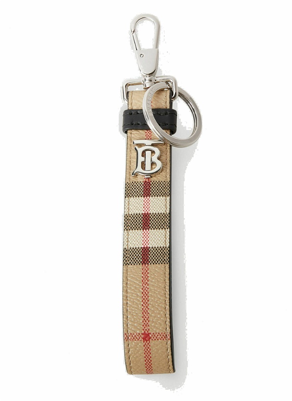 Photo: Burberry - TB Check Keyring in Beige