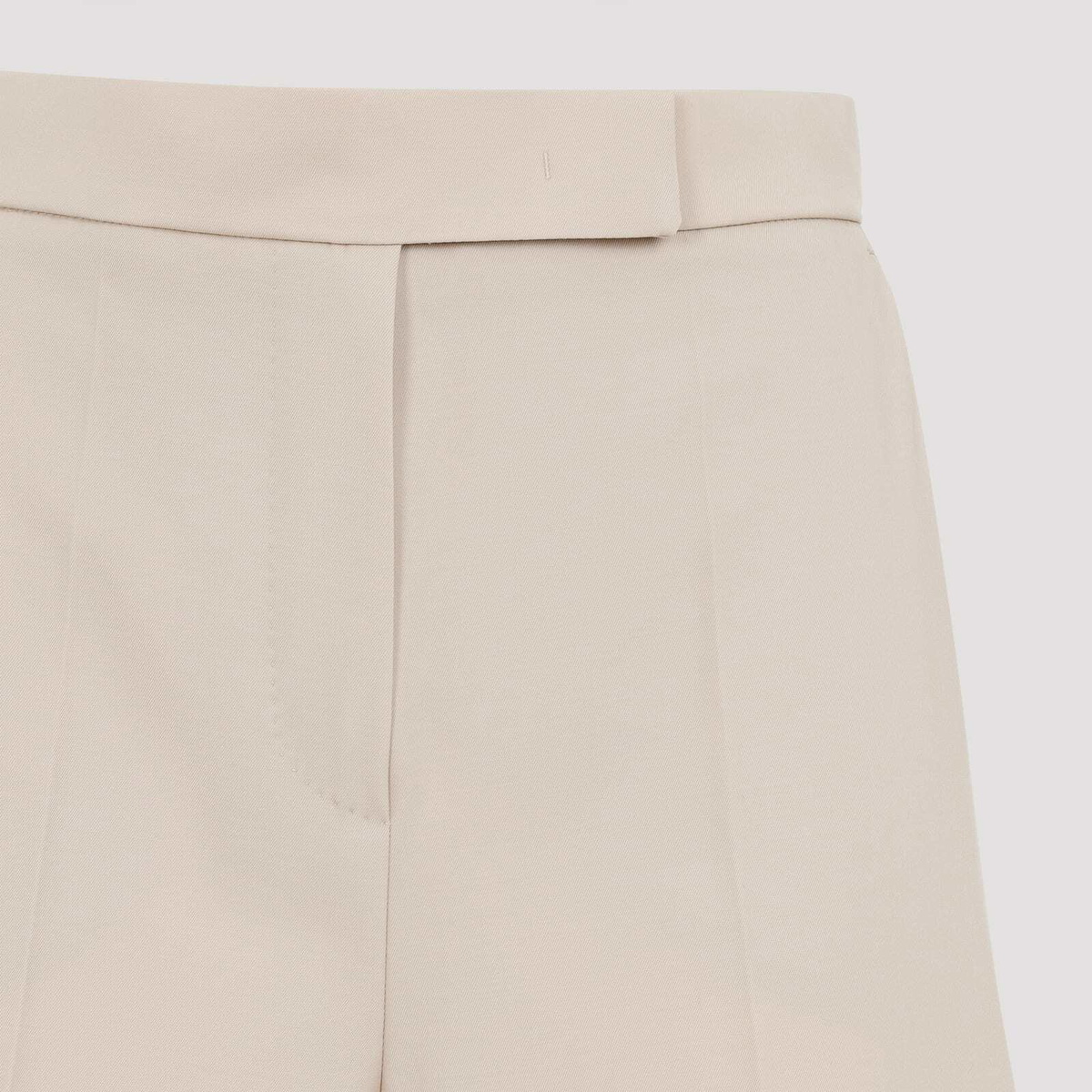 Max Mara Women 'Ninfa' White Wide Leg Pants In Virgin Wool Woman