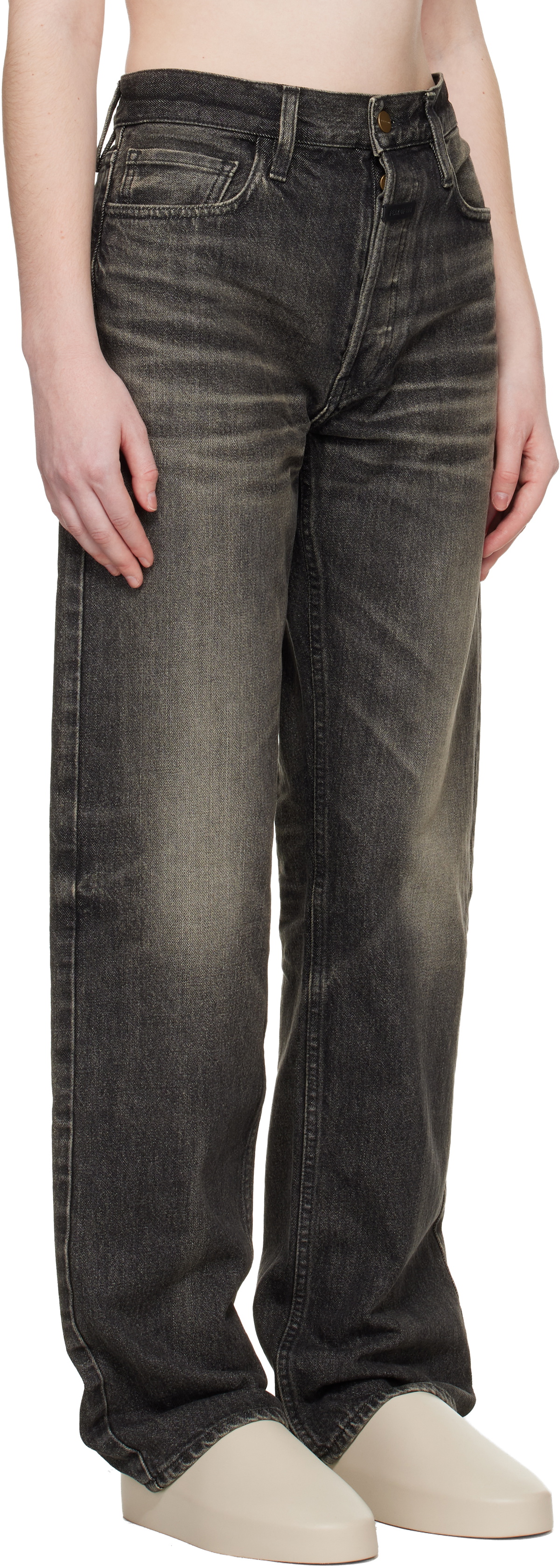 Fear of God Black Straight 5 Pocket Jeans