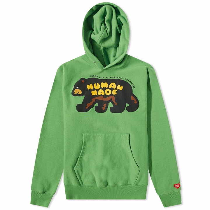 Photo: Human Made Men's Bear Popover Hoody in Green
