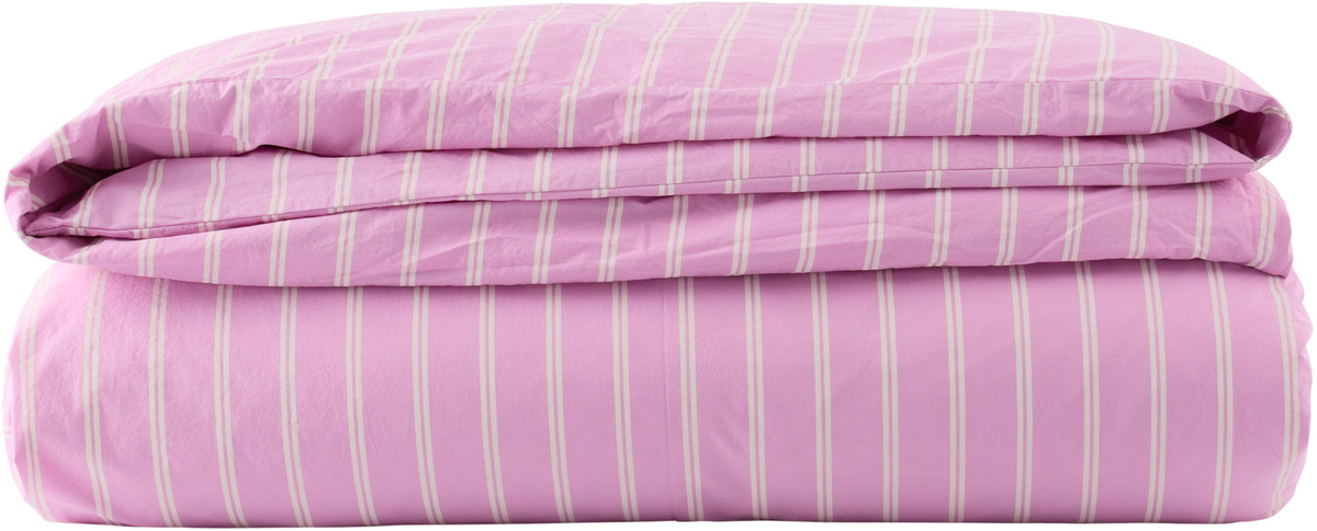 Tekla Pink Percale Duvet Cover, Queen