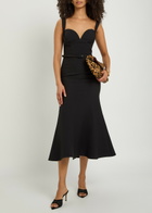 Roland Mouret Belted Crepe Midi Dress Black