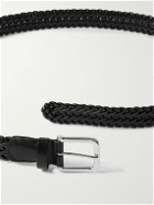 Anderson's - 2cm Woven Leather Belt - Black