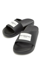 Givenchy Logo Rubber Sliders Black