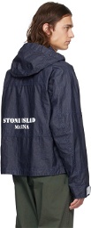 Stone Island Navy Detachable Hood Jacket