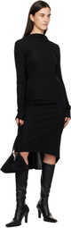 TOTEME Black Cocoon Cape Midi Dress