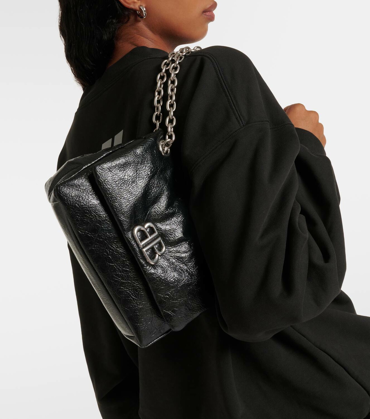 ショルダーバッグ・ポシェット BALENCIAGA MONACO SMALL SHOULDER BAG Balenciaga Small Monaco Shoulder Bag | Black | FARFETCH