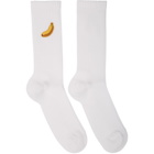 Acne Studios SSENSE Exclusive White Monster in My Pocket Edition Banana Socks