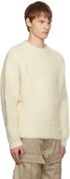 Mugler Off-White Mohair Sweater