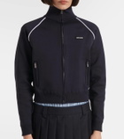 Miu Miu Logo zip-up sweatshirt