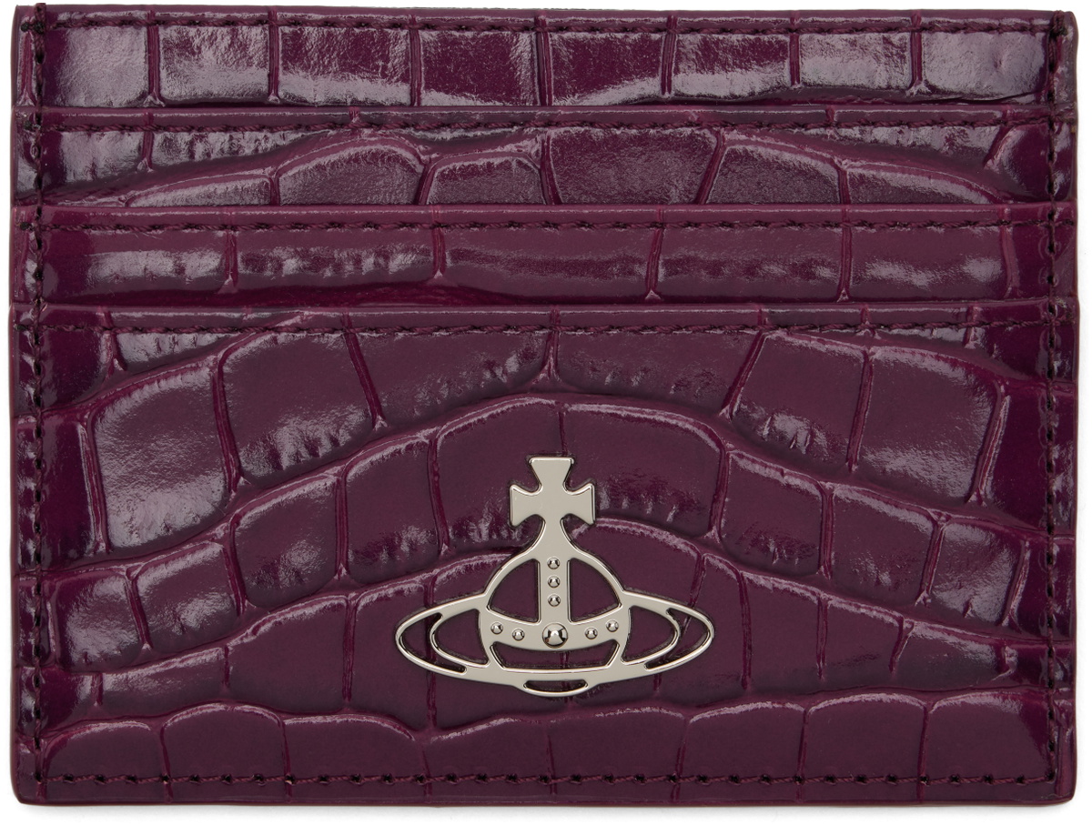 Vivienne Westwood Purple Flat Card Holder Vivienne Westwood