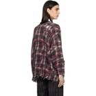R13 Black & Red Printed Oversized Cardigan