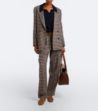 Blazé Milano Fox checked wool and cashmere straight pants