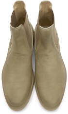 Fear of God Taupe Leather Wrapped Chelsea Boots