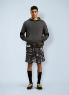 Palm Angels Back Palms Knit Hooded Sweatshirt