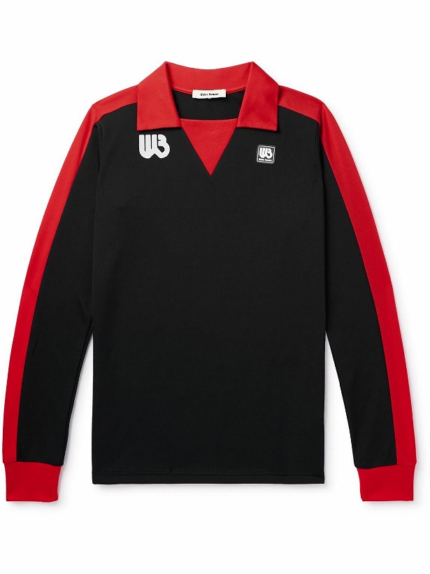 Photo: Wales Bonner - Logo-Embellished Striped Jersey T-Shirt - Black