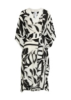 Max Mara Lancia Printed Silk Midi Kaftan Dress Black