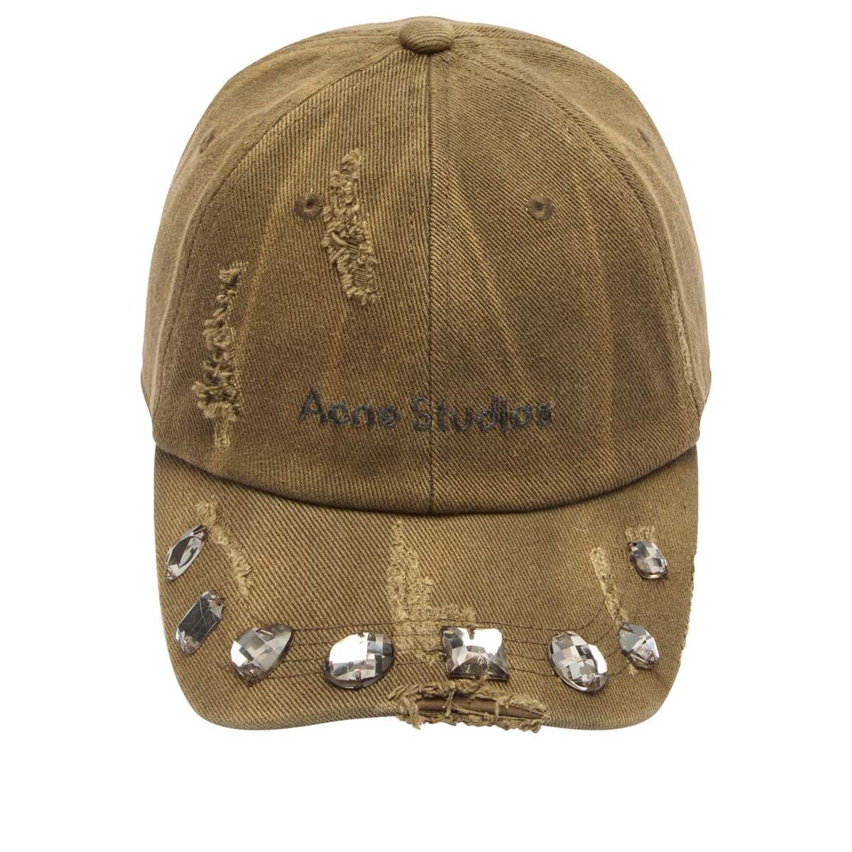 Acne Studios Women's Carliy Diamond Brim Cap in Hunter Green 