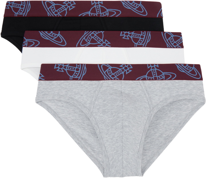 Photo: Vivienne Westwood Three-Pack Multicolor Slip Band Briefs