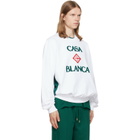 Casablanca White Diamond Logo Embroidered Sweatshirt