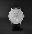 NOMOS Glashütte - At Work Metro Neomatik Automatic 39mm Stainless Steel and Leather Watch, Ref. No. 1115 - Silver