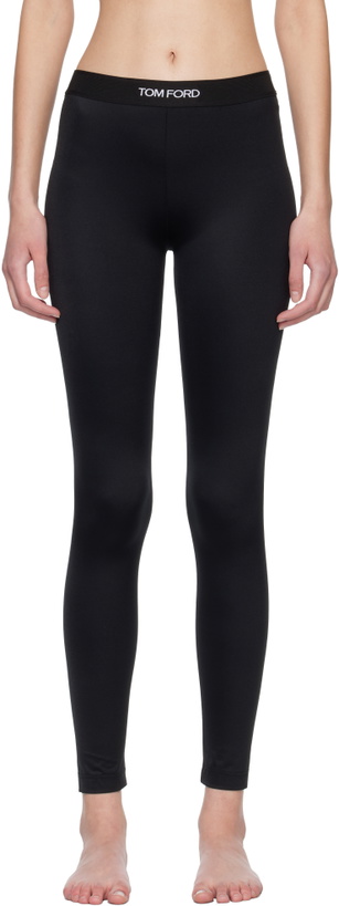 Photo: TOM FORD Black Lustrous Jersey Signature Leggings